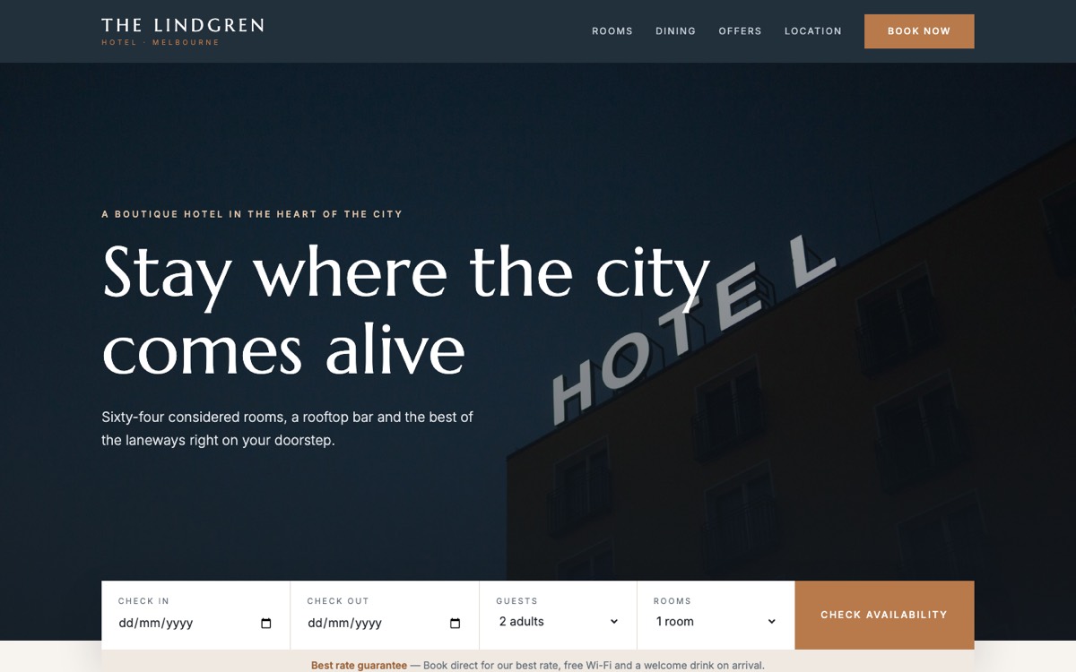 Hotel theme — The Lindgren home page